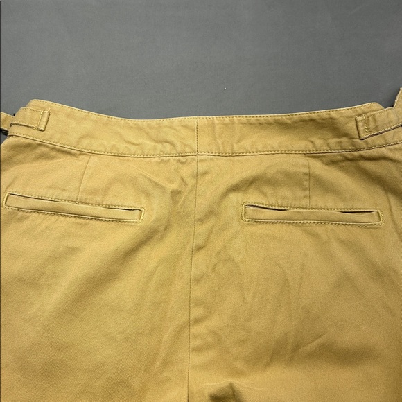 L‎ L Bean Women Khaki Belted Wide Leg Cotton Pants Size 6 - Picture 6 of 8